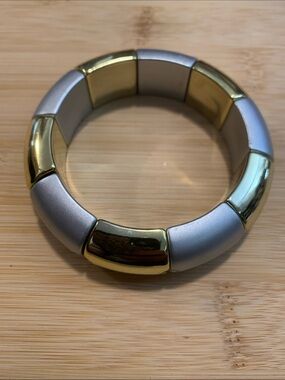 Gold and Silver Stretch Bracelet - Women's Fashion Jewelry